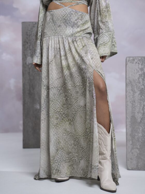 OSSIAN OLIVE SKIRT - Image 5
