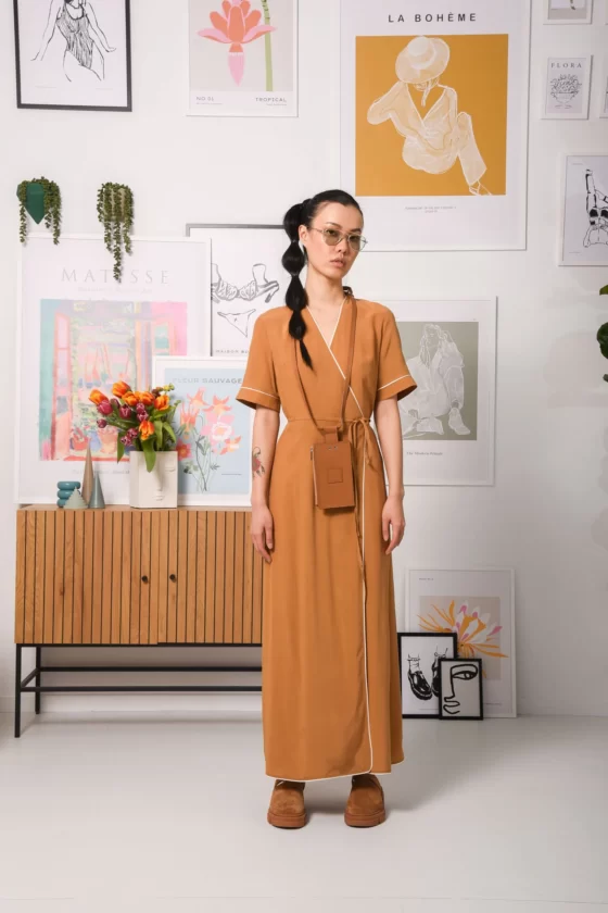 OPHELIA DRESS TAN - Image 2