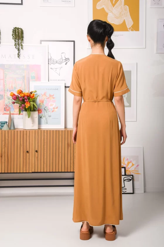 OPHELIA DRESS TAN - Image 4