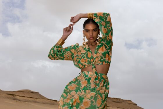 Lupita Green Crop Top