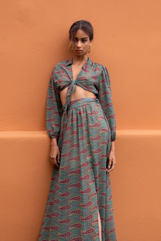 Shani Petrol Skirt - Image 2