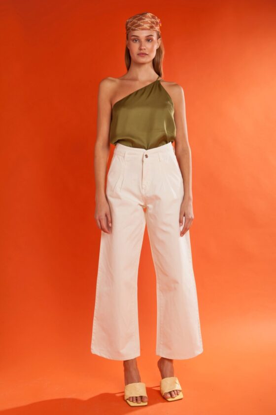 Akila Creme High Waisted Jeans - Image 4