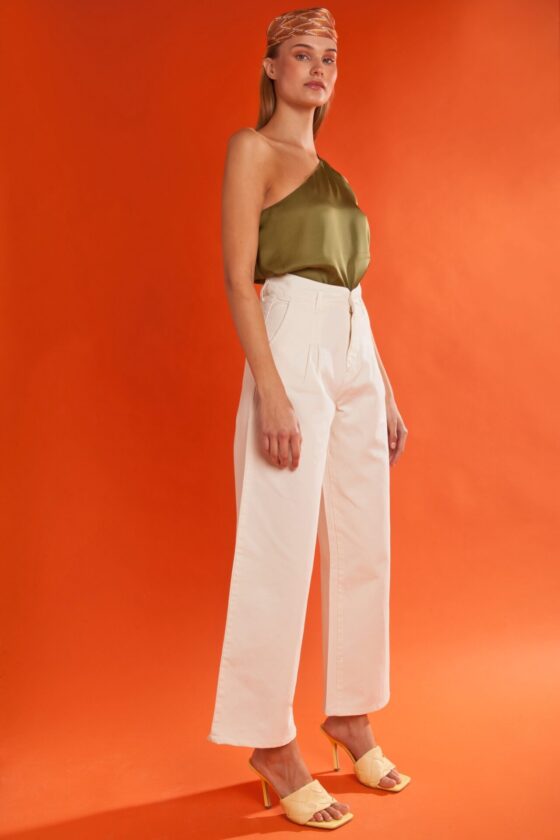 Akila Creme High Waisted Jeans