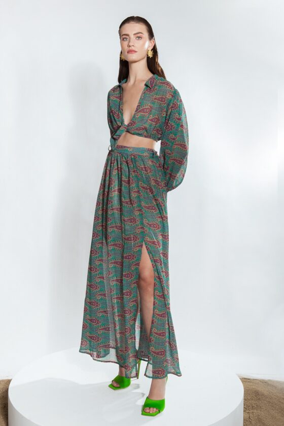 Shani Petrol Skirt