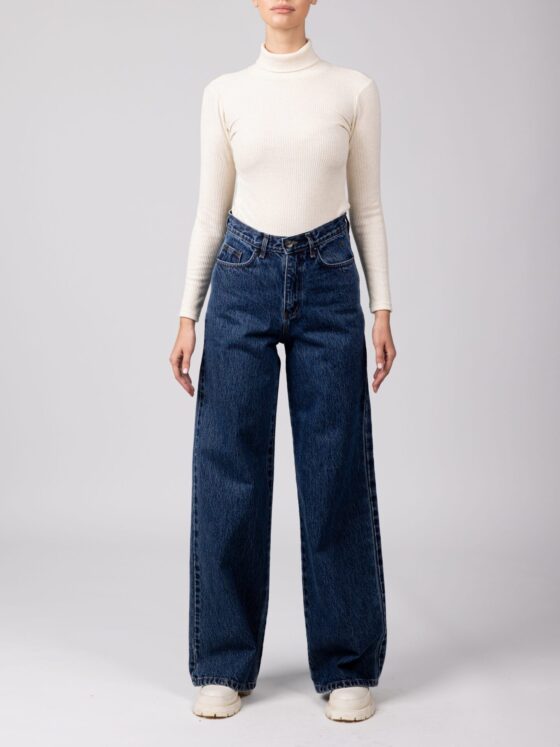 Celina Wide Leg Denim – Dark Blue