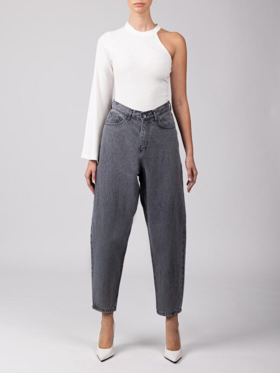 Lima Slouchy Stone Black Denim
