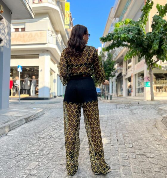 Myriam Seethrought Denim Pants - Image 2