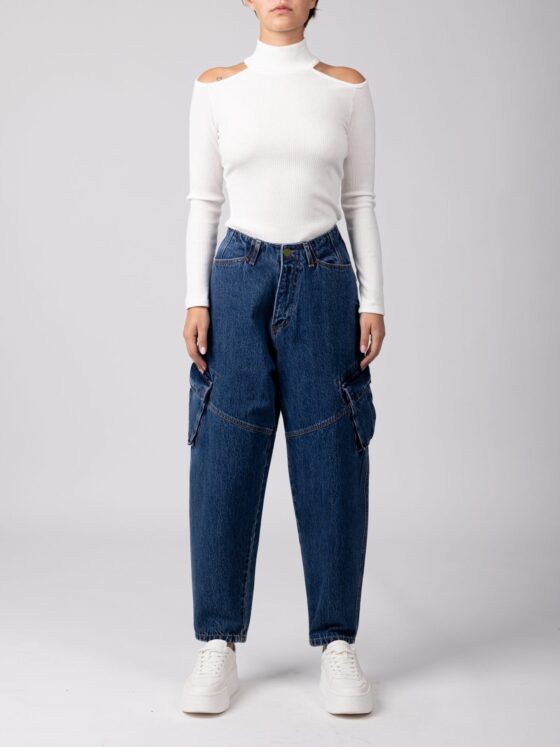 Azalea Slouchy Denim – Dark Blue