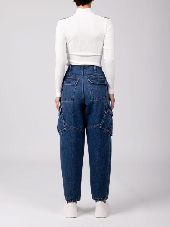 Azalea Slouchy Denim – Dark Blue - Image 2