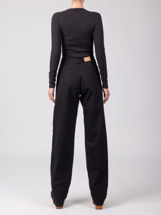 Ifigenia Wide Leg Denim – Black - Image 3