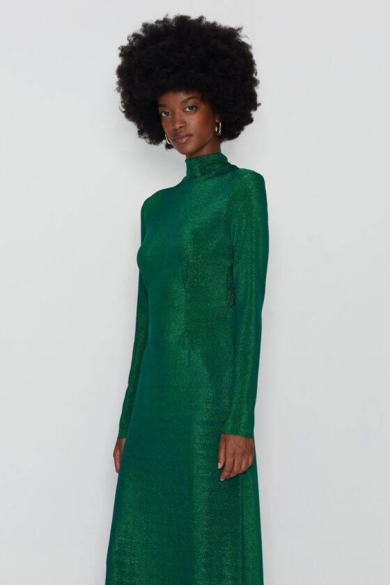 BIRDS OF PARADISE DRESS GREEN - Image 4
