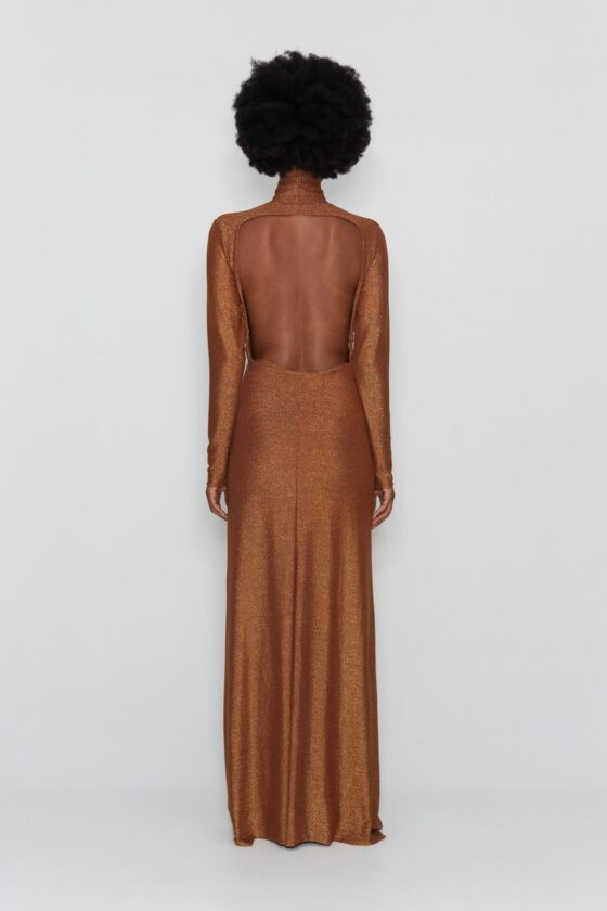 BIRDS OF PARADISE DRESS GOLD - Image 5