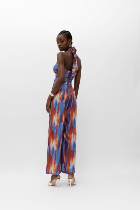 Emely Blue Terracotta Jumpsuit - Image 3
