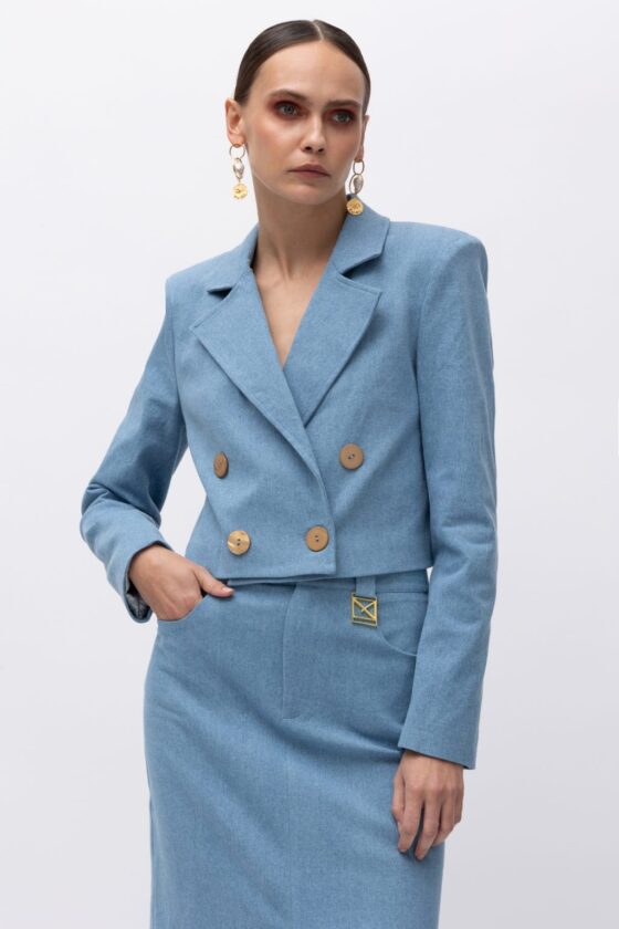 Lucero Light Blue Denim Skirt - Image 4