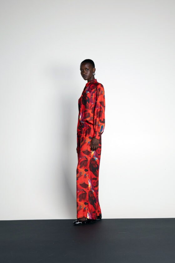 Camon Red Floral Pants - Image 2