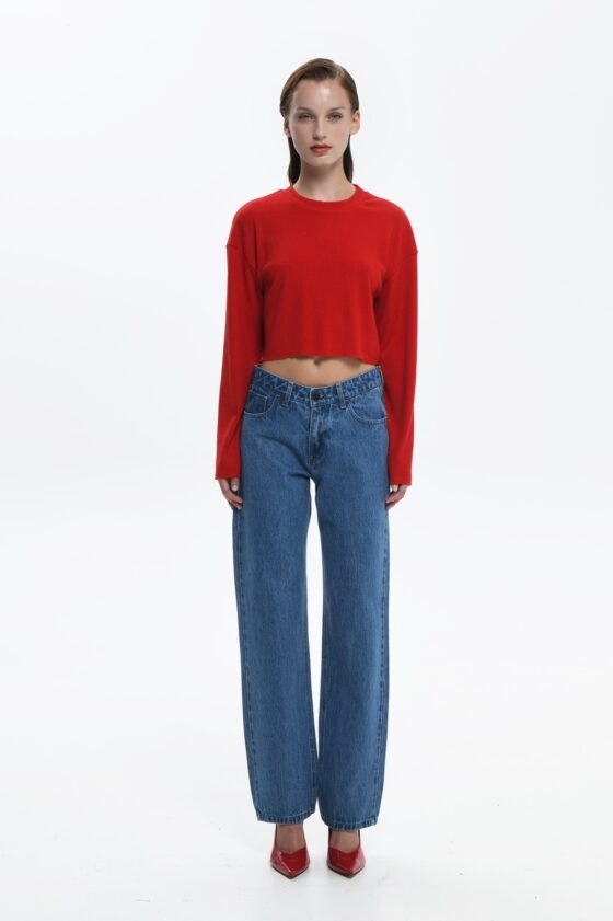 Stacy denim pants mid blue denim