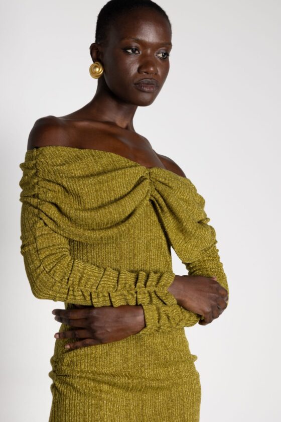Harmony Olive Dress - Image 2