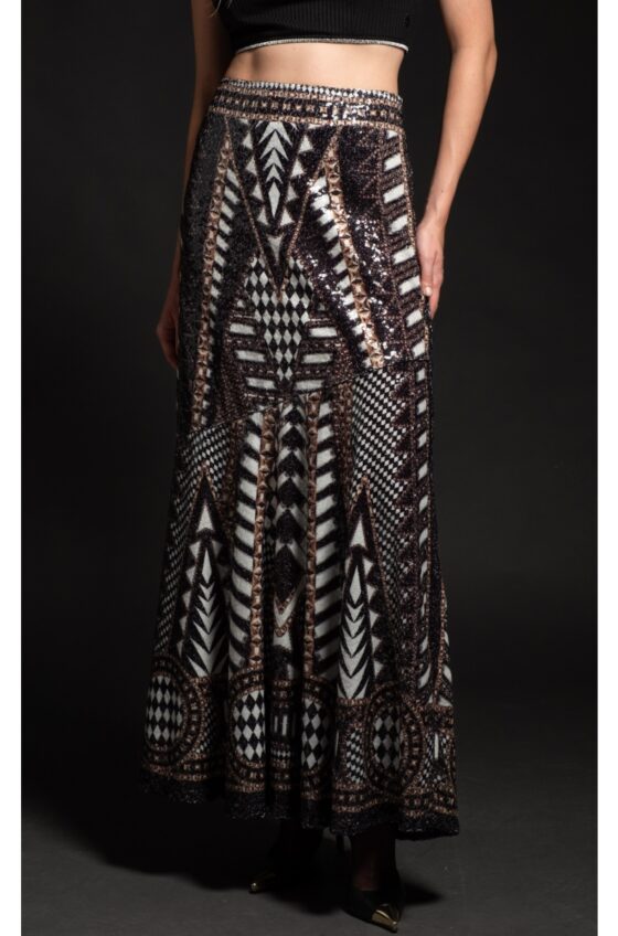 ABUNDANCE LONG SKIRT - SEQUIN - Image 4