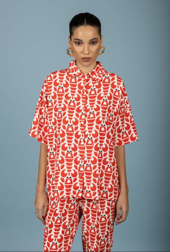 Augustin Oversized Shirt (Red)
