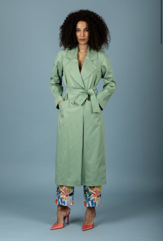 Kelvin gabardine coat (Aloe)