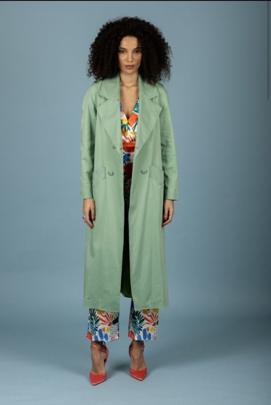 Kelvin gabardine coat (Aloe) - Image 2
