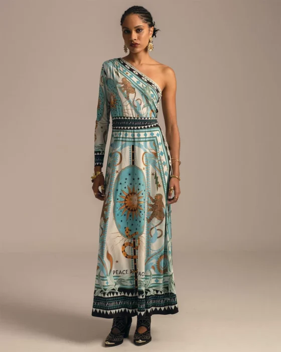 SUNSEEKER ONE SHOULDER LONG DRESS