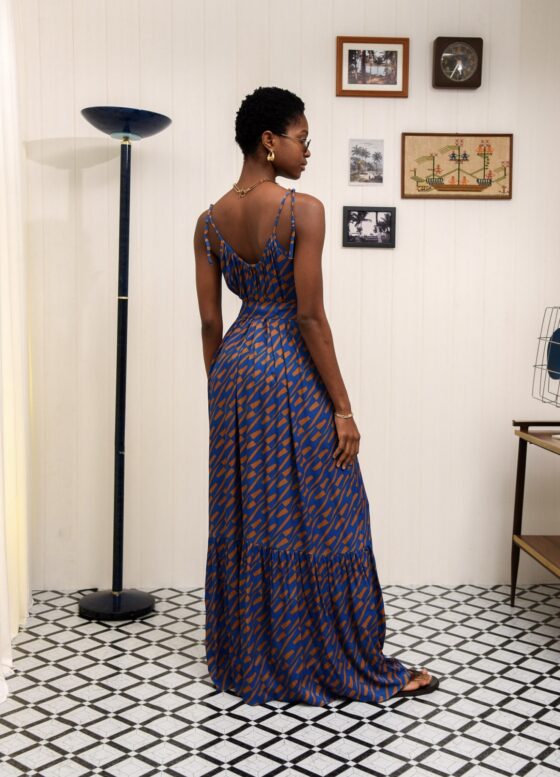 CHILL ISLAND FRILLED DRESS BLUE - Image 2