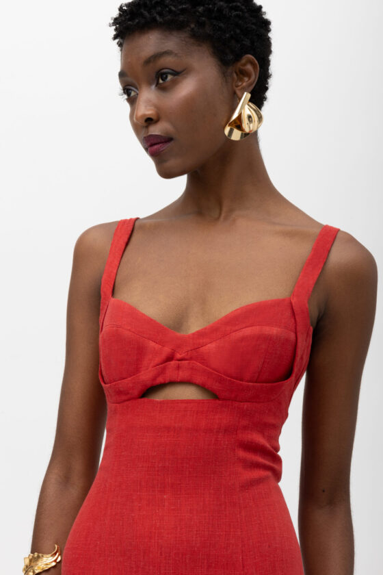 Kora Red Dress - Image 4